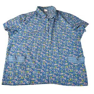 Vintage Haband American Sweetheart Floral Button Shirt 2X Pockets